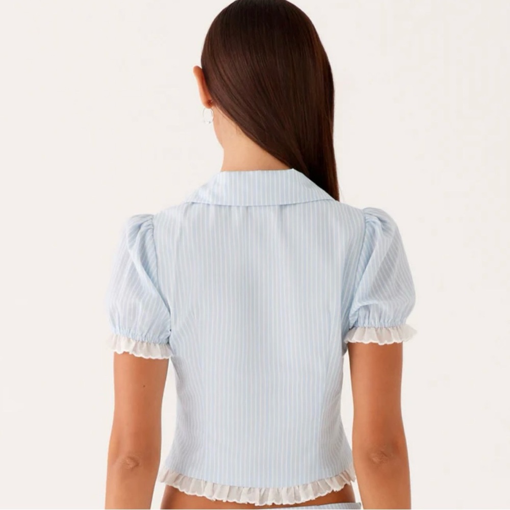 Brand New- Peppermayo Bennett Button Up Top in Blue White Stripe 🦋✨ - Picture 9 of 13